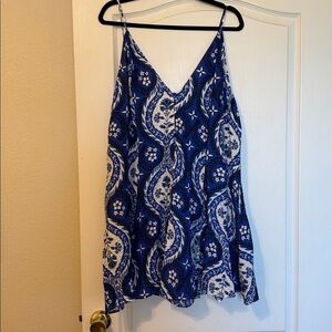 H&M Blue and White Floral Dress